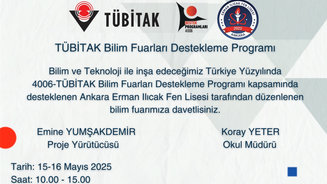 Tübitak 4006 Bilim Fuarımız açıldı.